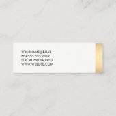 Carte De Visite Mini Découpe métal or (Dos)