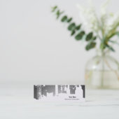 Carte De Visite Mini Dégradé Haut Bas Horizontal Mince (Debout devant)