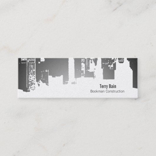 Carte De Visite Mini Dégradé Haut Bas Horizontal Mince (Devant)