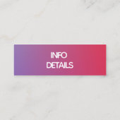 Carte De Visite Mini dégradé moderne (Dos)