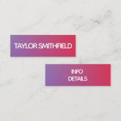 Carte De Visite Mini dégradé moderne (Devant / Derrière)