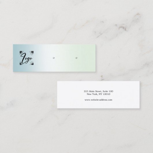 Carte De Visite Mini Dégrader Ajouter un logo Boucles d'oreille Affiche (Devant / Derrière)