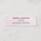 Carte De Visite Mini Délicat professionnel de lavage à l'eau rose tenda (Dos)