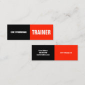 Carte De Visite Mini Demi de rouge de noir de fente (Devant / Derrière)