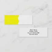 Carte De Visite Mini Demi jaune (Devant / Derrière)