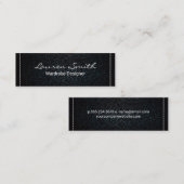 Carte De Visite Mini Denim | Bordure blanche pointillée (Devant / Derrière)