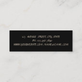 Carte De Visite Mini Dentelle élégante de style , noir et or (Dos)
