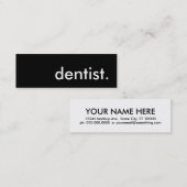 Carte De Visite Mini dentiste. (Devant / Derrière)