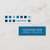 Carte De Visite Mini DENTISTE (carrés modernes) (Devant / Derrière)