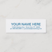 Carte De Visite Mini DENTISTE rétro (Dos)