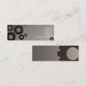 Carte De Visite Mini Dents grises - maigres (Devant / Derrière)