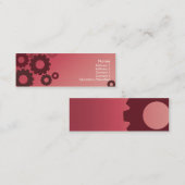 Carte De Visite Mini Dents roses - maigres (Devant / Derrière)