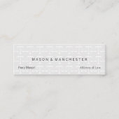 Carte De Visite Mini Des échelles de justice blanches et blanches (Devant)