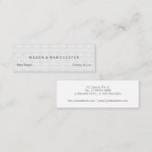 Carte De Visite Mini Des échelles de justice blanches et blanches (Devant / Derrière)