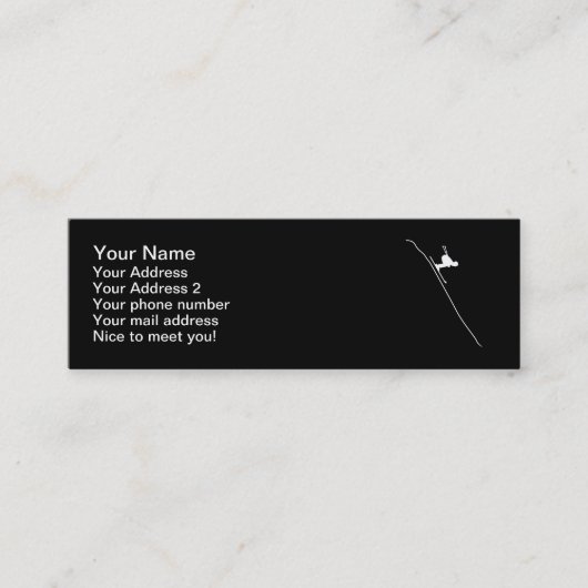 Carte De Visite Mini Descente de ski (Devant)