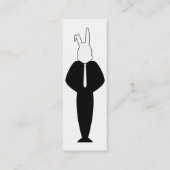 Carte De Visite Mini Design de lapin blanc (Dos)