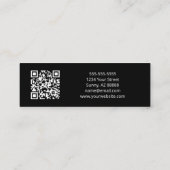 Carte De Visite Mini Design d'intérieur de code QR Cactus simple (Dos)