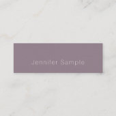 Carte De Visite Mini Design élégant Design simple Moderne Plaine Luxe t (Devant)