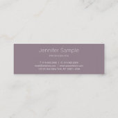 Carte De Visite Mini Design élégant Design simple Moderne Plaine Luxe t (Dos)