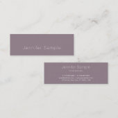 Carte De Visite Mini Design élégant Design simple Moderne Plaine Luxe t (Devant / Derrière)