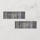 Carte De Visite Mini Design élégant en bois Artistique mince (Devant / Derrière)