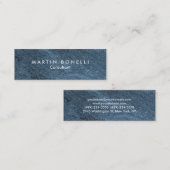 Carte De Visite Mini Design élégant en pierre bleue Design artistique m (Devant / Derrière)