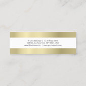 Carte De Visite Mini Design élégant moderne Professionnel simple (Dos)