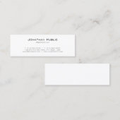 Carte De Visite Mini Design élégant Moderne Simple Simple Professionnel (Devant / Derrière)