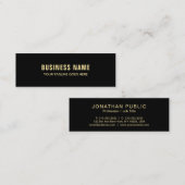 Carte De Visite Mini Design élégant tendance Plaine moderne Design simp (Devant / Derrière)