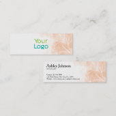 Carte De Visite Mini Design Floral Moderne (Devant / Derrière)