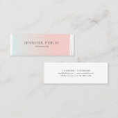 Carte De Visite Mini Design graphique moderne chic professionnel Plain (Devant / Derrière)