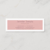 Carte De Visite Mini Design moderne Belle propreté de la plaine profess (Dos)