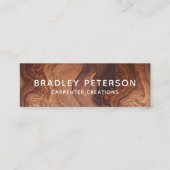 Carte De Visite Mini Design Moderne Construction de menuiserie En Bois (Devant)