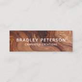 Carte De Visite Mini Design Moderne Construction de menuiserie En Bois (Devant)