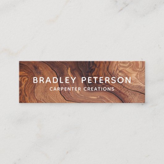 Carte De Visite Mini Design Moderne Construction de menuiserie En Bois (Devant)