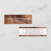 Carte De Visite Mini Design Moderne Construction de menuiserie En Bois (Devant / Derrière)