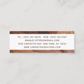 Carte De Visite Mini Design Moderne Construction de menuiserie En Bois (Dos)