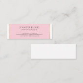 Carte De Visite Mini Design moderne or rose élégant Design professionne (Devant / Derrière)