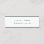 Carte De Visite Mini Design moderne Professionnel Simple Luxe élégant (Dos)