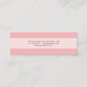 Carte De Visite Mini Design professionnel élégant Design rose moderne (Dos)