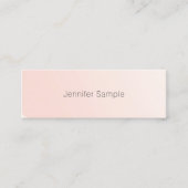 Carte De Visite Mini Design Simple Moderne Rose Pâle Tendance (Devant)