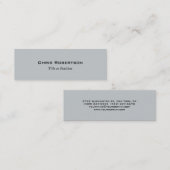 Carte De Visite Mini Design tendance gris charmant professionnel (Devant / Derrière)
