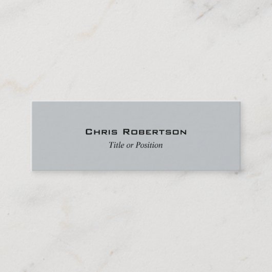 Carte De Visite Mini Design tendance gris charmant professionnel (Devant)