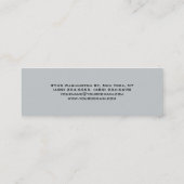 Carte De Visite Mini Design tendance gris charmant professionnel (Dos)