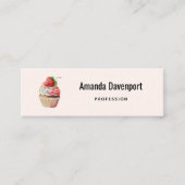 Carte De Visite Mini Dessert sucré à la fraise Cupcake (Devant)