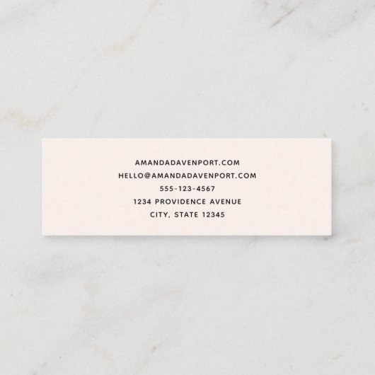 Carte De Visite Mini Dessert sucré à la fraise Cupcake (Dos)