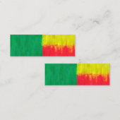 Carte De Visite Mini Dessin de peinture à l'huile du Bénin (Devant / Derrière)