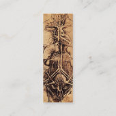 Carte De Visite Mini Dessin du Parchemin Brown antique Torso féminin (Dos)