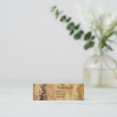 Carte De Visite Mini Dessin du Parchemin Brown antique Torso féminin (Debout devant)