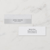 Carte De Visite Mini Dessinateur d'intérieurs de texture blanche (Devant / Derrière)